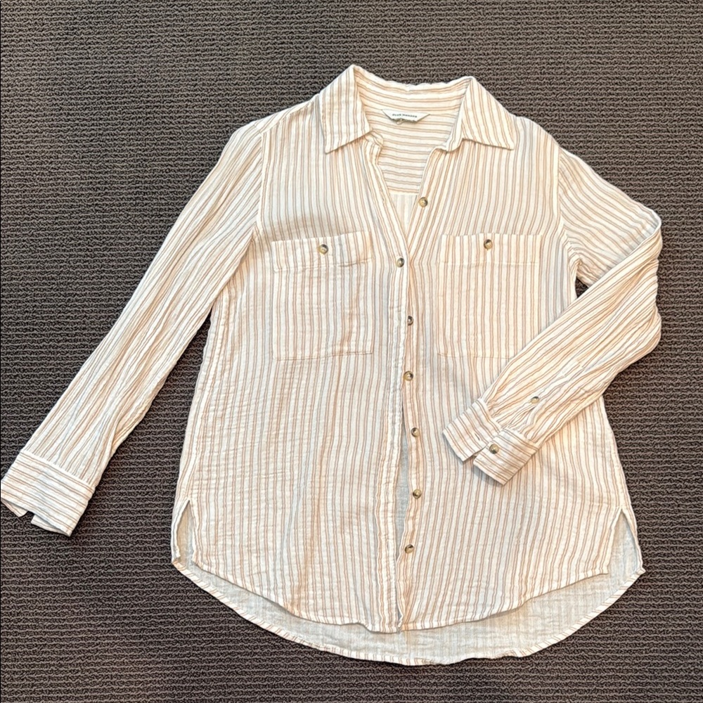 Club Monaco Striped Button Down Shirt